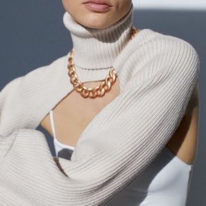 🌤☁️Zara Ecru Knit Arm Warmers. Size M.